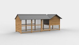 3D Chicken Coop 01 3D model