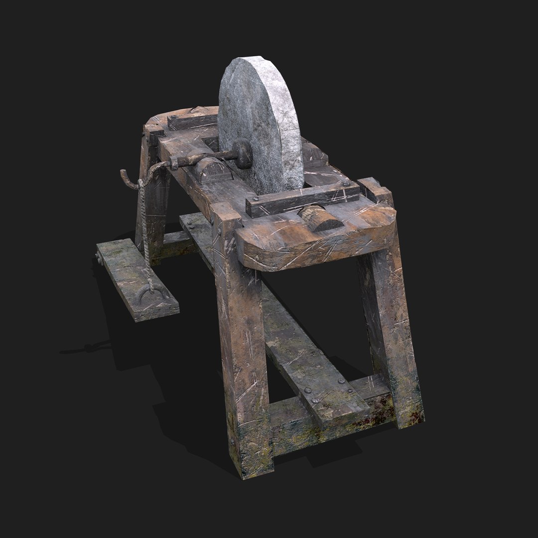 3D Model Medieval Grindstone - TurboSquid 1748340