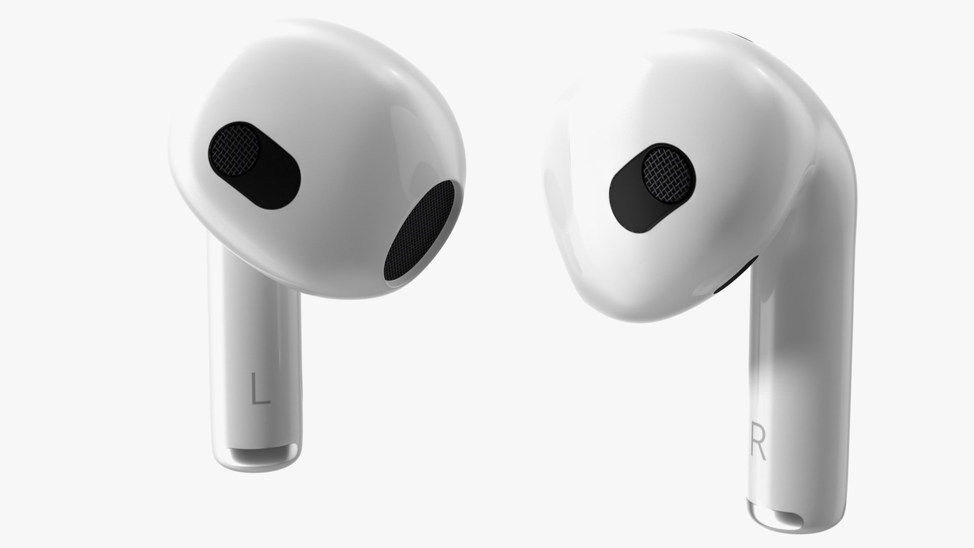 Apple AirPods 3 Earbuds 3D model preview