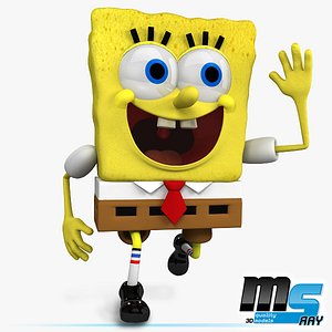 cartoon bob sponge squarepants 3d max