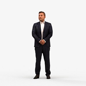 00573Omar003 - Adult Middle Eastern man waiting in office wearing autumn or spring business attire 3D