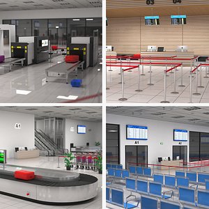 3D model Airport Interior Collection 3