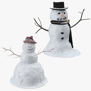 3d model snowmen snowman