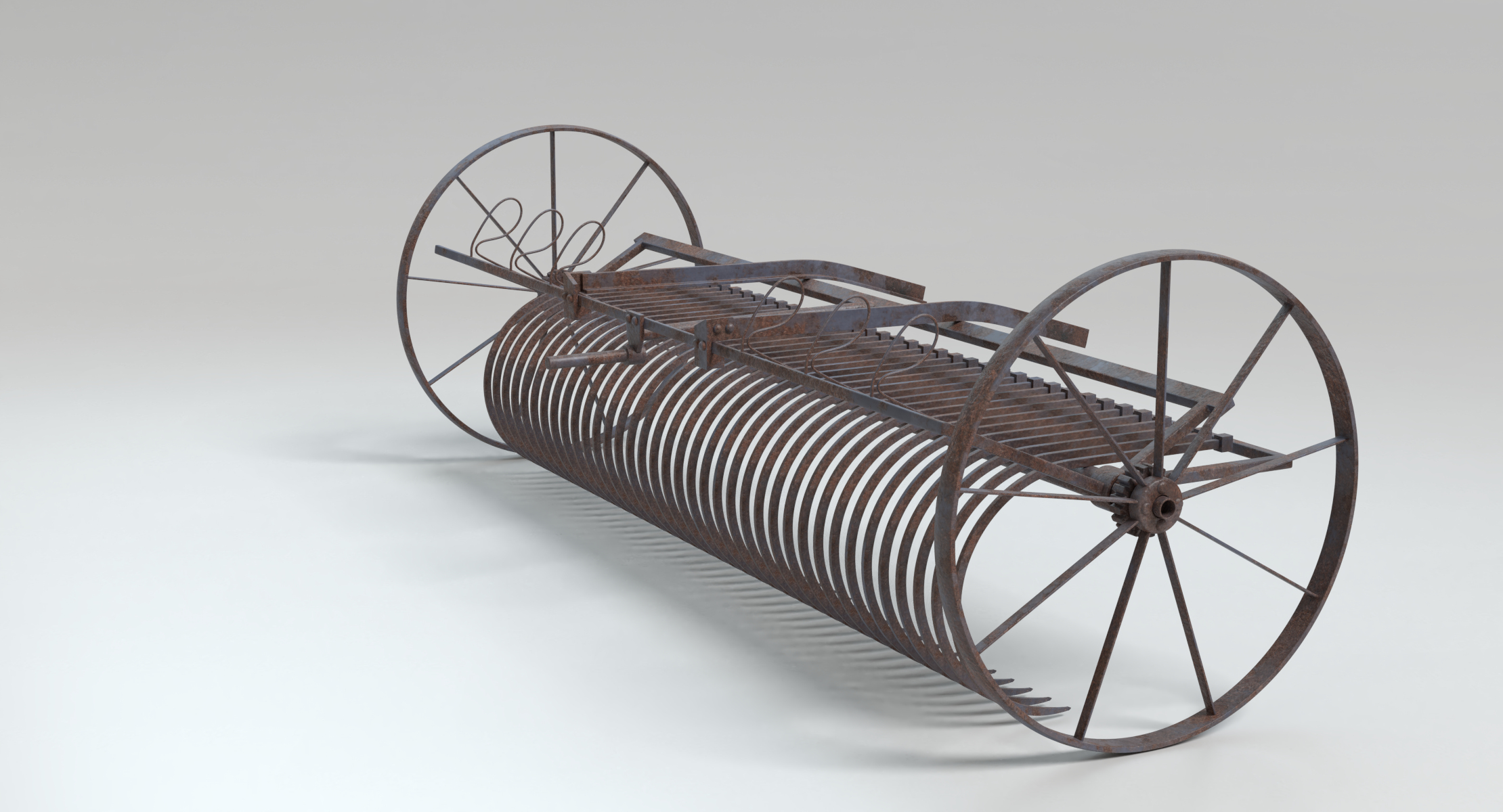 Old hay rake model - TurboSquid 1363412