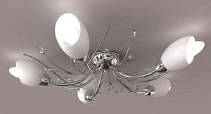 3d model gardenia ceiling light lamp