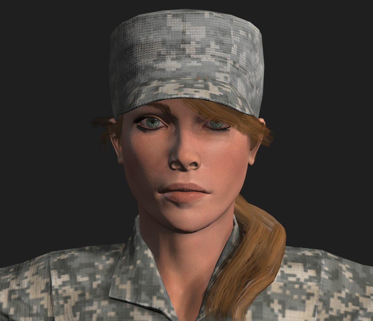 3d Military Female Soldier Model Turbosquid 1662630