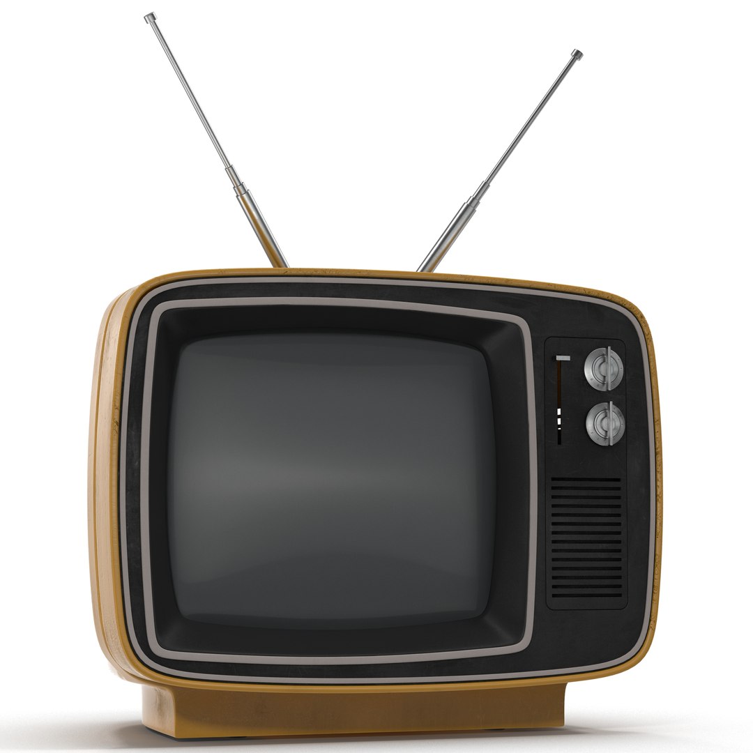 Retro TV 3D model preview