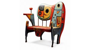 3D Abstract Artistic Sculptural Chair 3D Model