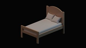 bed cartoon 3D model