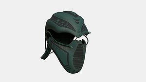 SciFi Ninja Mask A08 Dark Green - Character Design Fashion