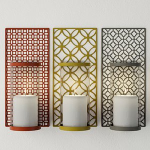 3D heart lisbon wall sconce model