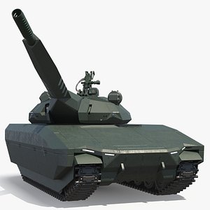 Advanced Tactical Armor Tank Dark Green Rigged for Maya 3D