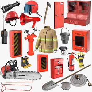 Fire Tool Equipment's Collection 3D model