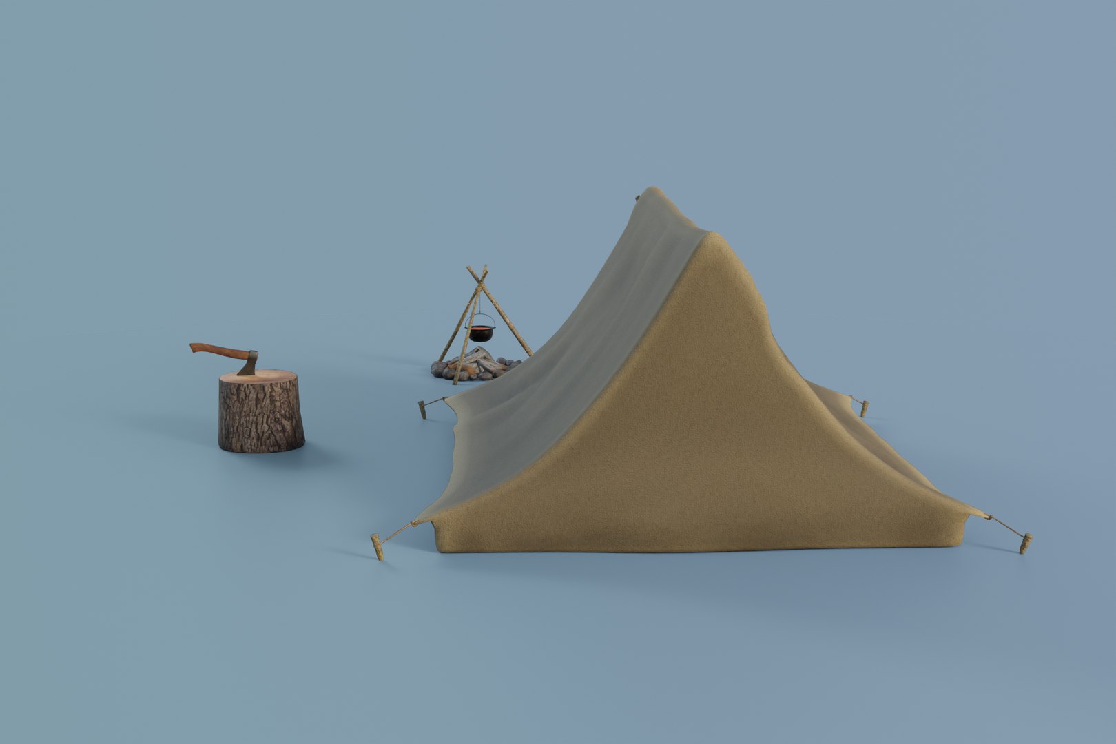 Camp Tier 2 3D Model - TurboSquid 1956219