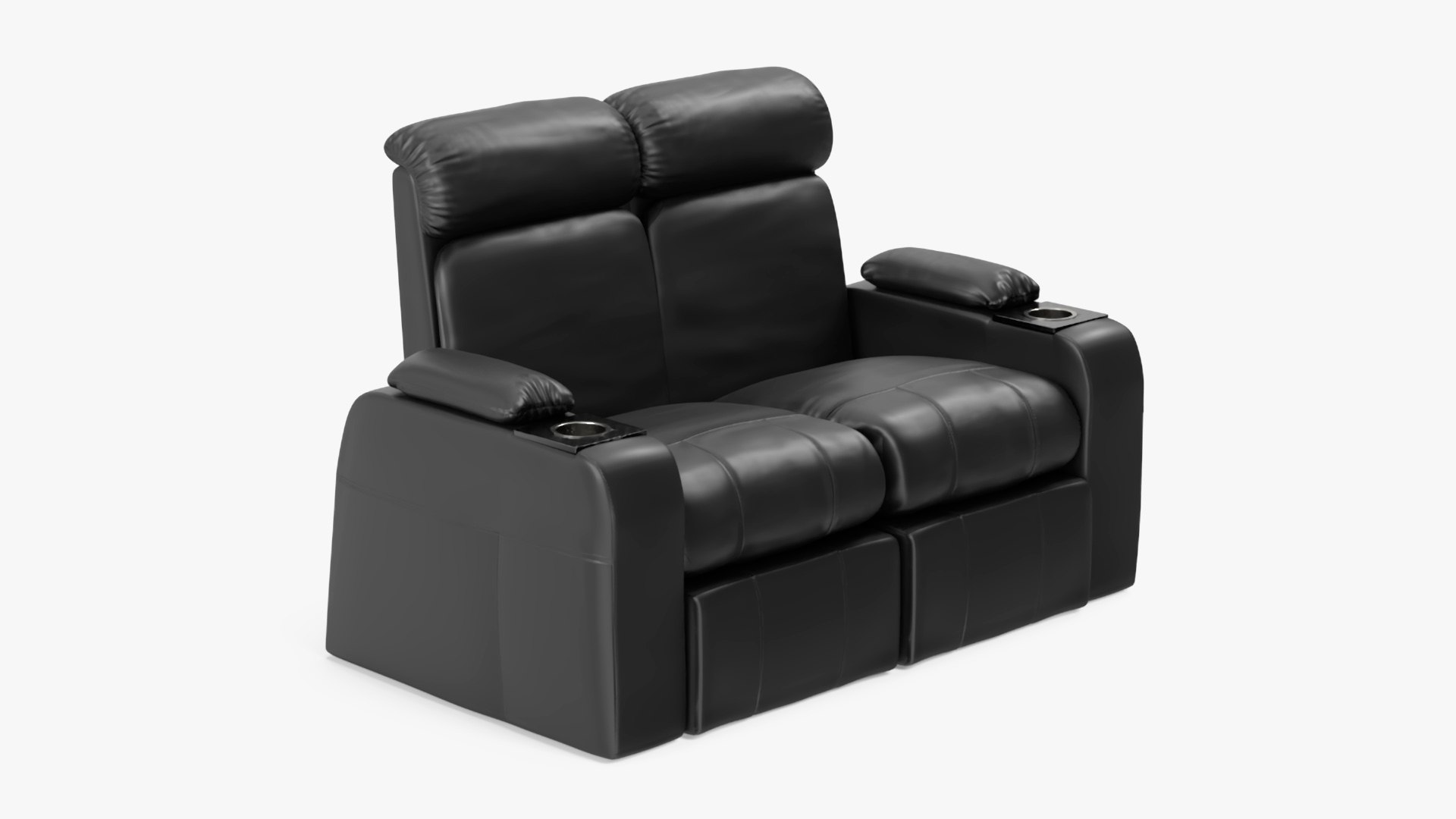 Armchair for Cinema Black 3D model preview