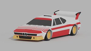 Game Ready Low-Poly Group B rally M1 car