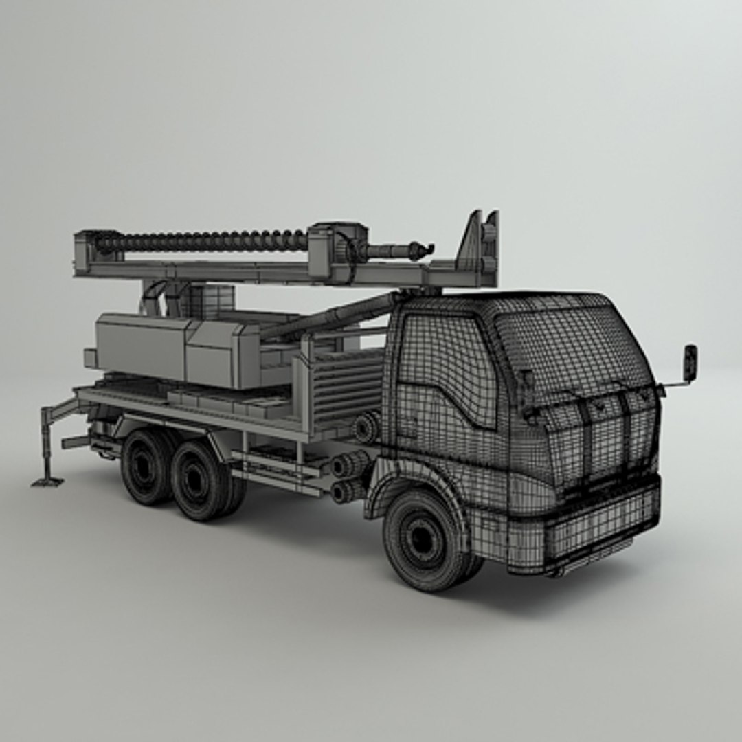 Machine Vehicle Boring Truck 3d Max