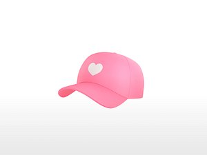 Pink Heart Cap 3D