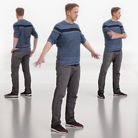 Rigged Man Character - 3D Scanned Figure 0026