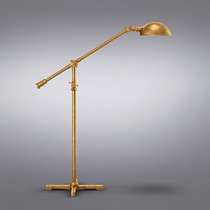 Rowan Pharmacy Task Floor Lamp Antique Brass