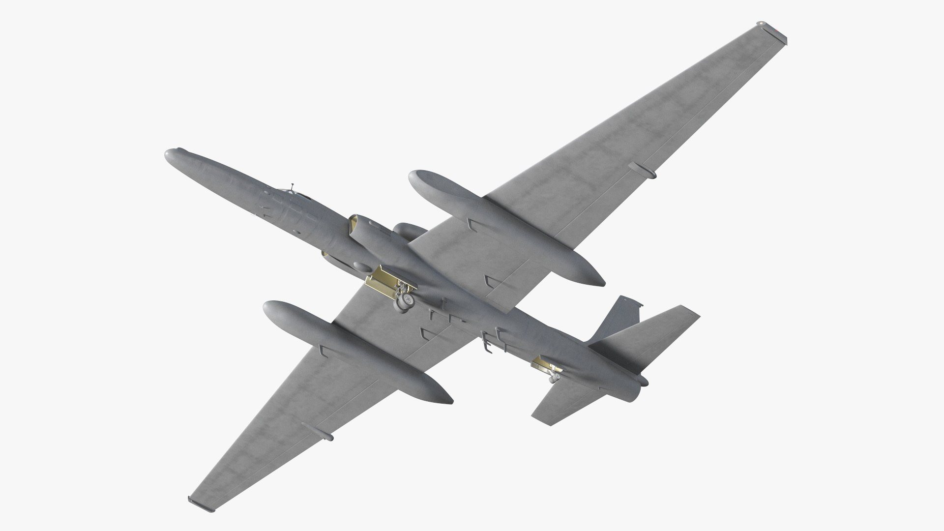 High Altitude Surveillance Aircraft Grey 3D model preview