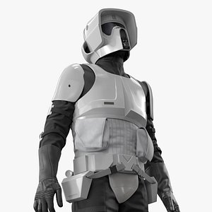 3D Star Wars Scout Trooper Rigged for Cinema 4D model