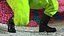 Tuta protettiva per agenti chimici resistente Squat Pose Green