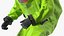 Tuta protettiva per agenti chimici resistente Squat Pose Green