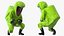 Tuta protettiva per agenti chimici resistente Squat Pose Green