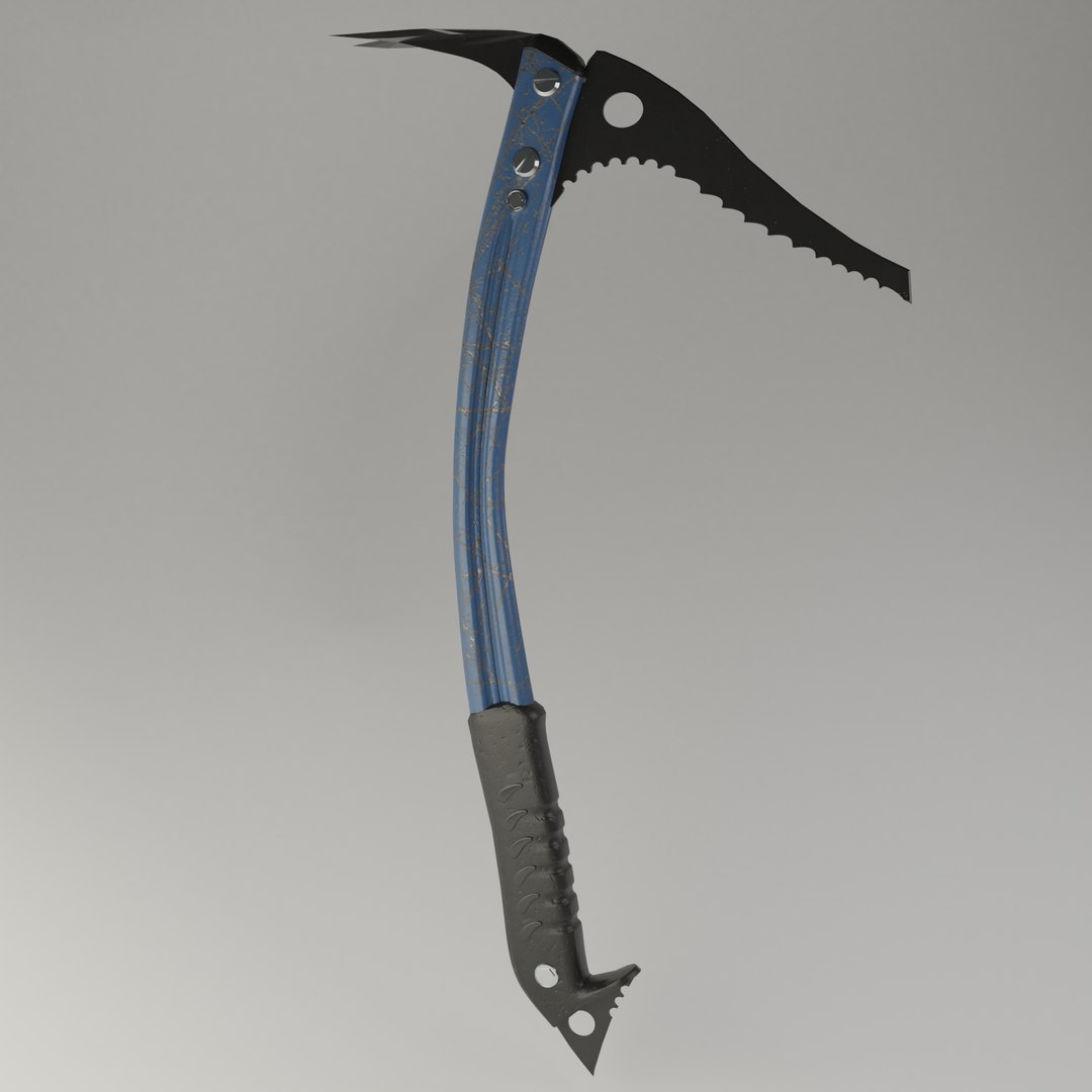 3D ice axe model https://p.turbosquid.com/ts-thumb/8n/ynjzga/rTJn46UC/iceaxeblue/png/1591252939/1920x1080/fit_q87/055a425716a41750e630b9c7d2991396a233c77f/iceaxeblue.jpg