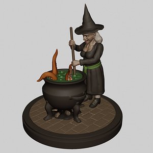 3D model witch monster