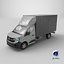 Renault Master 2025 Curtain  Box Truck 3D Model model