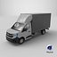 Renault Master 2025 Curtain  Box Truck 3D Model model