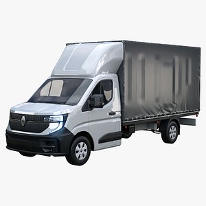 Renault Master 2025 Curtain Box Truck 3D Model