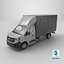 Renault Master 2025 Curtain  Box Truck 3D Model model