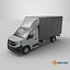 Renault Master 2025 Curtain  Box Truck 3D Model model