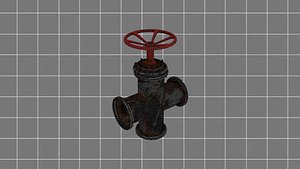 Industrial pipe valve model