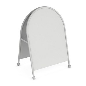 Sandwich board. Blank menu outdoor display with clipping path. Trade show booth white and blank.