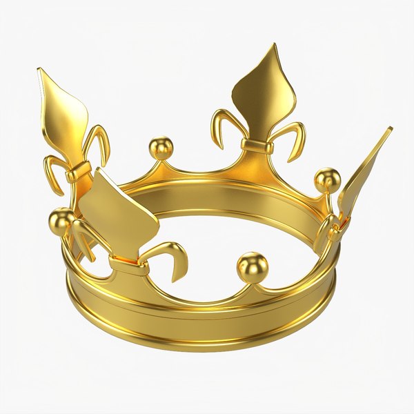 Royal coronation gold crown 03 model