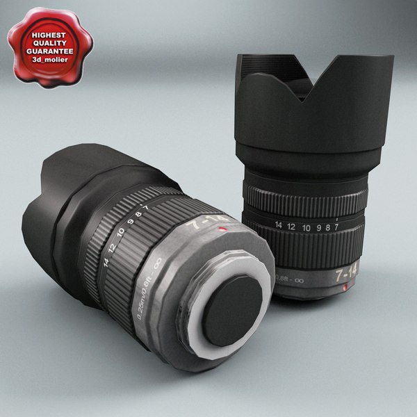 3d model of camera kit lens v3