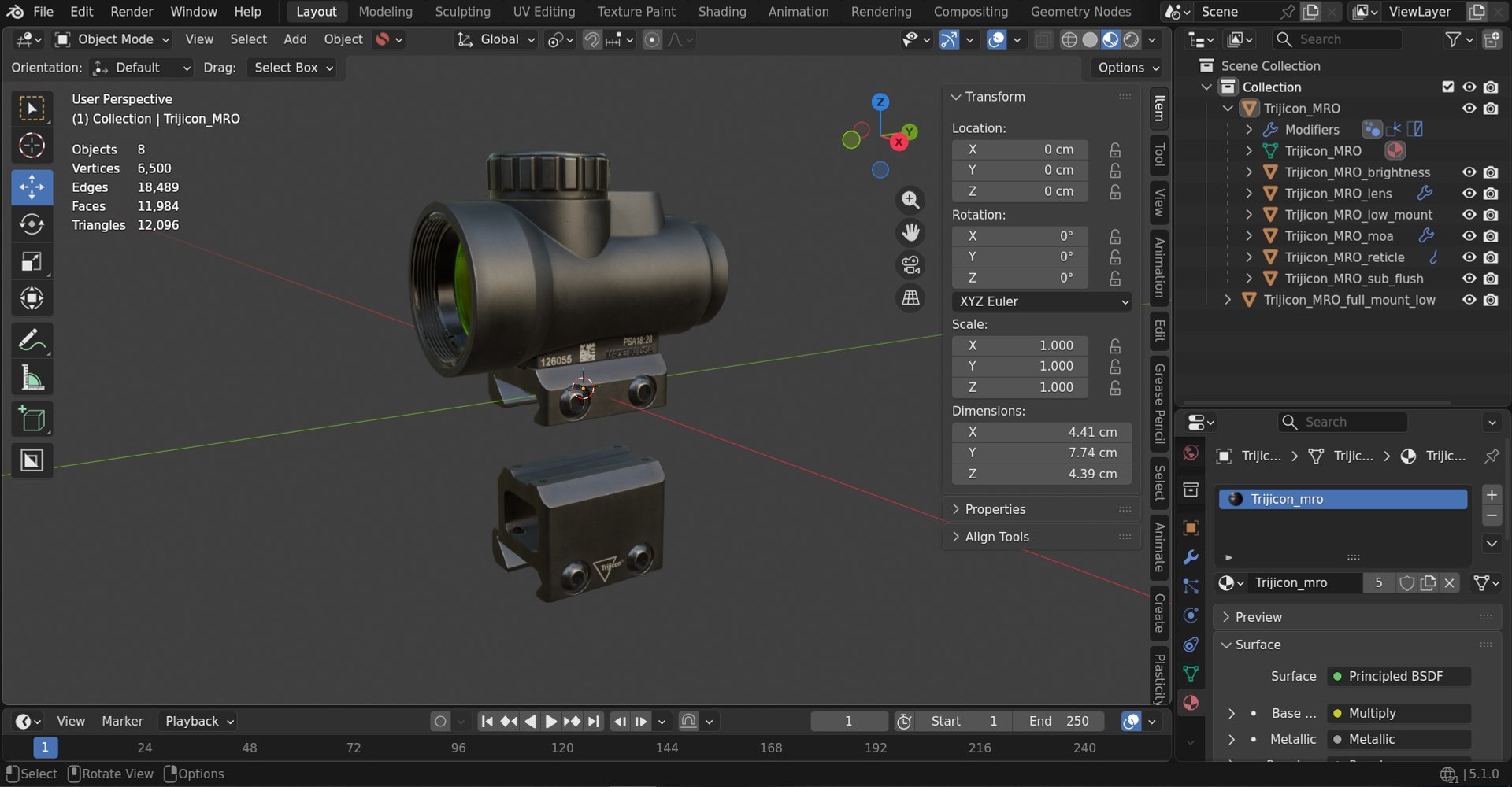 Trijicon MRO red dot sight 3D model https://p.turbosquid.com/ts-thumb/8o/HLilWy/Pr/preview105/jpg/1775249122/1920x1080/fit_q87/624489429f4c086bfdbc538a6349bd2762682524/preview105.jpg