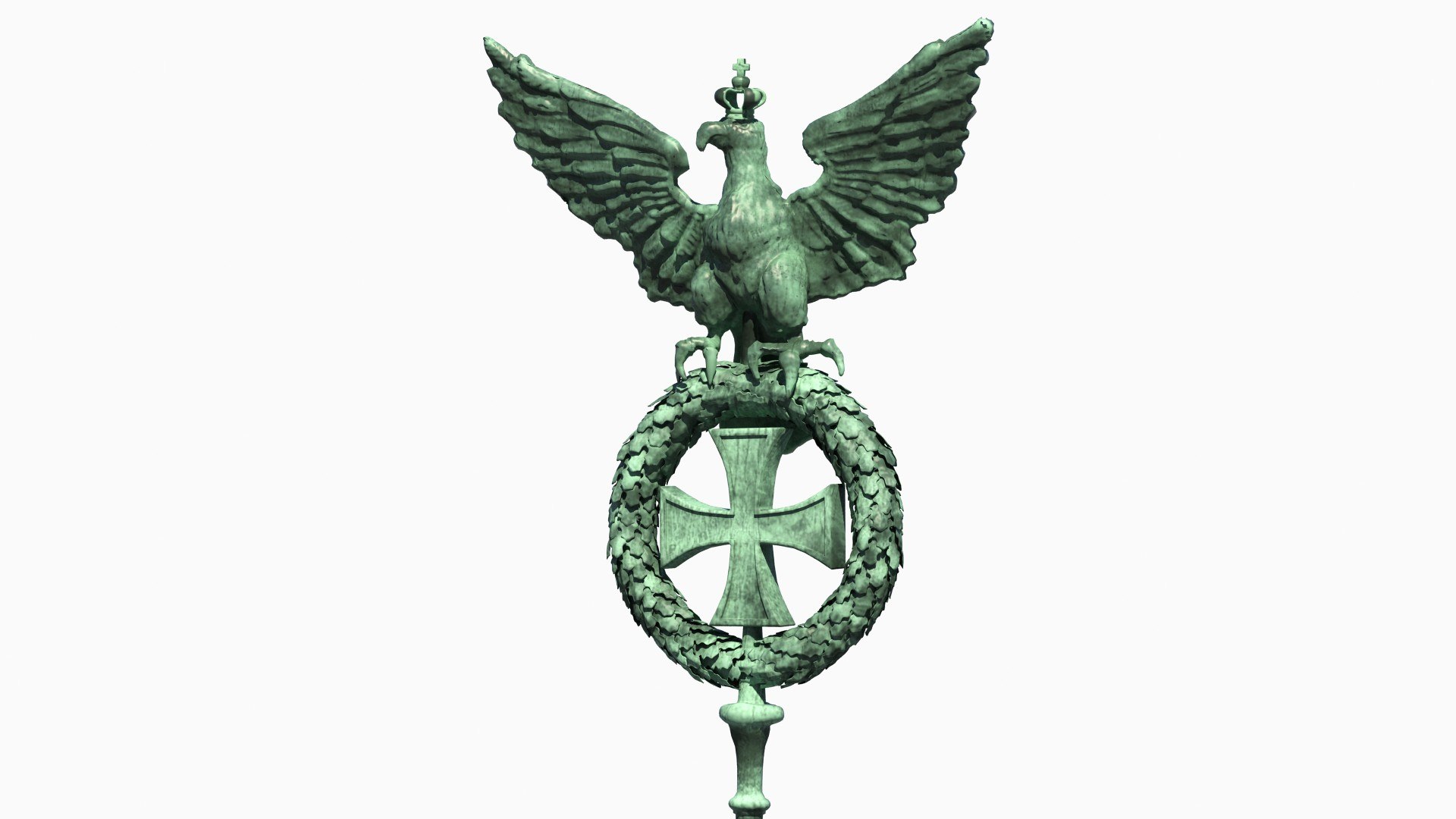 Spear with Eagle 3D model preview
