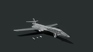 Rockwell B1 Lancer Low Poly 3D model