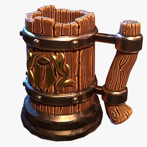 stylized beer mug 3D