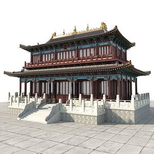 3D chinese temple