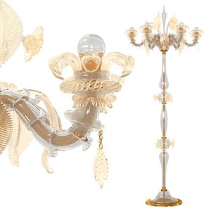 floor lamp lighting murano 3D