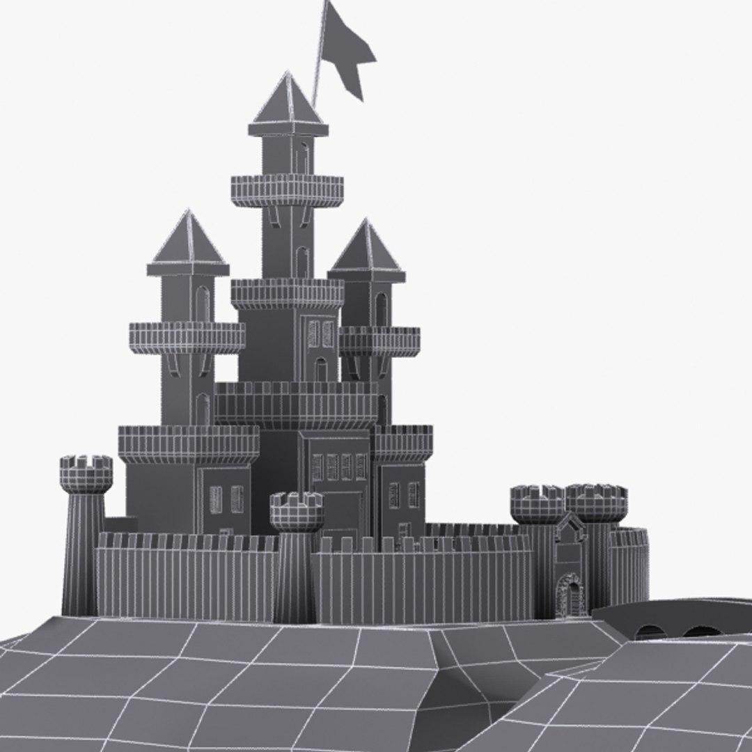 3d Cartoon Castle Model