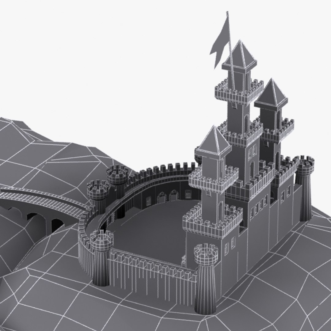 3d Cartoon Castle Model
