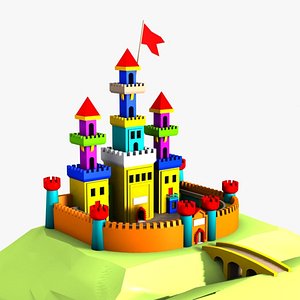 3d cartoon castle model