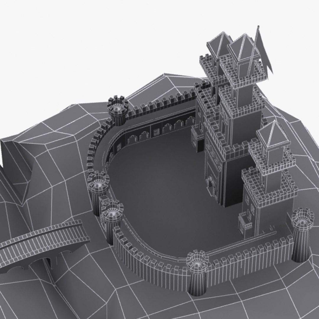 3d Cartoon Castle Model